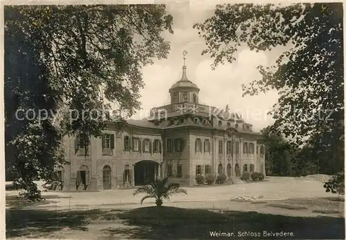 AK / Ansichtskarte Weimar_Thueringen Schloss Belvedere Weimar Thueringen