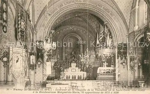 AK / Ansichtskarte Paray le Monial Interieur de la Chapelle de la Visitation Paray le Monial