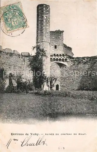 AK / Ansichtskarte Billy_Allier Chateau Burgruine Billy Allier