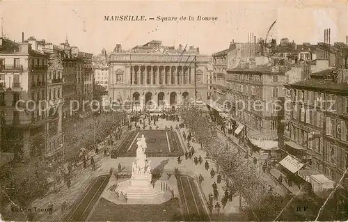 AK / Ansichtskarte Marseille_Bouches du Rhone Square de la Bourse Monument Marseille