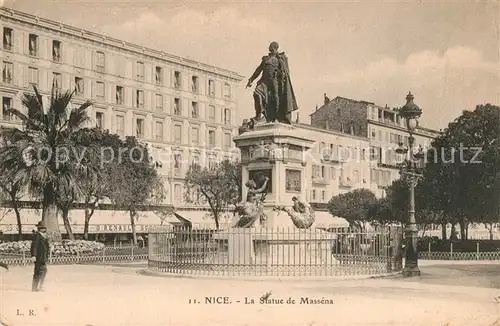 AK / Ansichtskarte Nice_Alpes_Maritimes Statue de Massena Monument Nice_Alpes_Maritimes