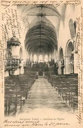 AK / Ansichtskarte Jargeau_Loiret Interieur de l eglise Jargeau Loiret