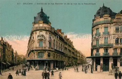 AK / Ansichtskarte Orleans_Loiret Rue Bannier et Rue de la Republique Orleans_Loiret