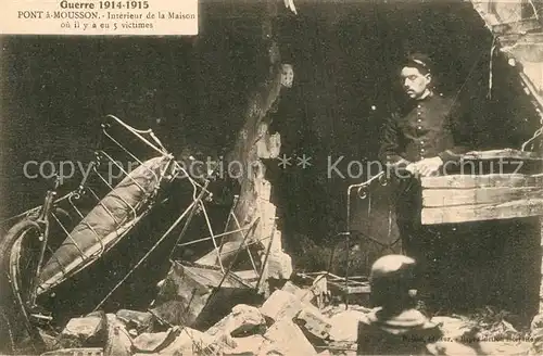 AK / Ansichtskarte Pont a Mousson Guerre 1914 15 Interieur de la Maison ou il y a eu 5 victimes Pont a Mousson