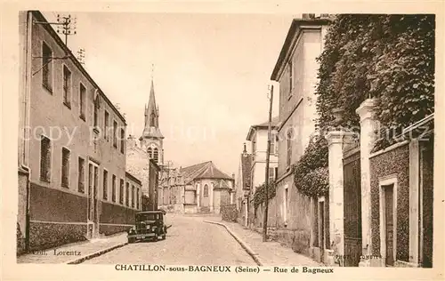 AK / Ansichtskarte Chatillon_sous_Bagneux Rue de Bagneux Eglise Chatillon_sous_Bagneux