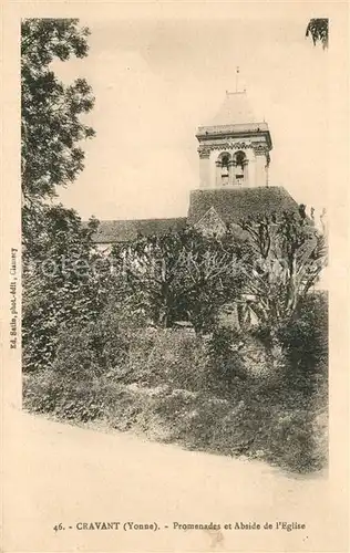 AK / Ansichtskarte Cravant_Yonne Promenades et Abside de l Eglise Cravant Yonne