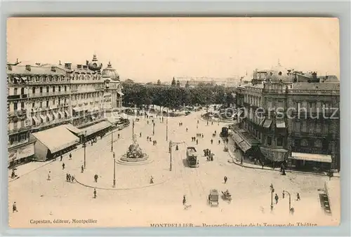 AK / Ansichtskarte Montpellier_Herault Perspective prise de la Terrasse du Theatre Montpellier Herault