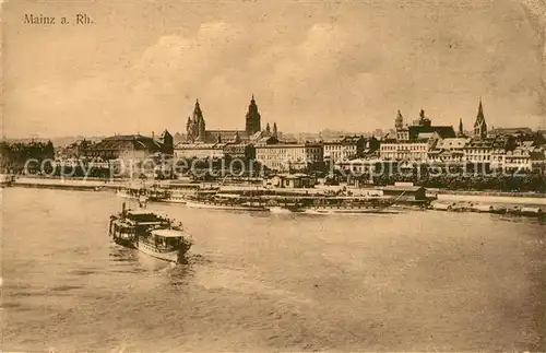 AK / Ansichtskarte Mainz_Rhein Panorama  Mainz Rhein