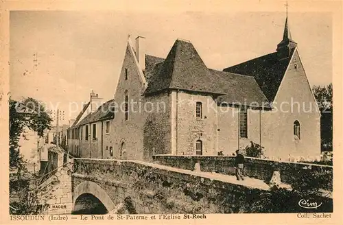 AK / Ansichtskarte Issoudun_Indre Pont de St. Paterne Kirche Issoudun Indre