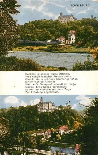 AK / Ansichtskarte Rochsburg Schloss Panorama Gedicht Rochsburg