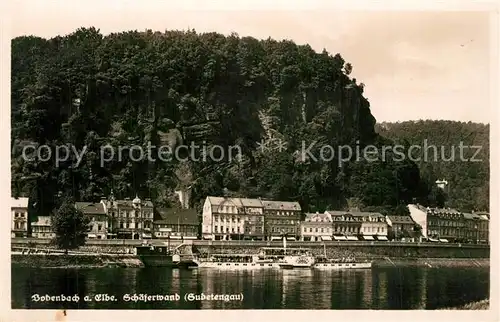 AK / Ansichtskarte Bodenbach Tetschen_Boehmen Schaeferwand Panorama Bodenbach Tetschen Boehmen