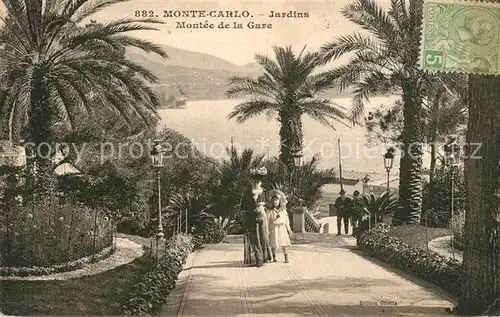 AK / Ansichtskarte Monte Carlo Mont?e de la Gare Monte Carlo