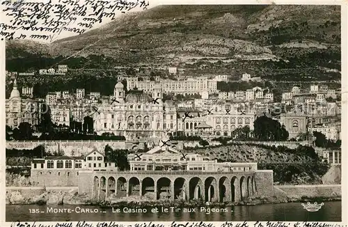 AK / Ansichtskarte Monte Carlo Casino et le Tir aux Pigeons Monte Carlo