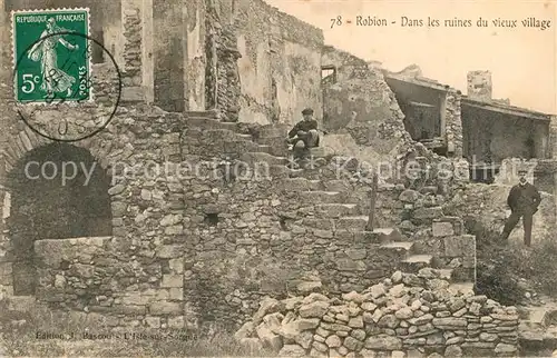 AK / Ansichtskarte Robion Ruines du vieux village Robion