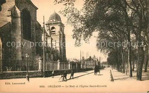 AK / Ansichtskarte Orleans_Loiret Le Mail Eglise Saint Euverte Orleans_Loiret