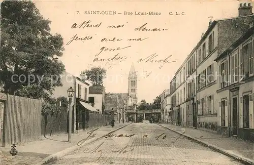 AK / Ansichtskarte Saint Ouen_Seine Saint Denis Rue Louis Blanc Eglise Saint Ouen