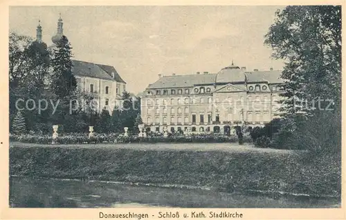 AK / Ansichtskarte Donaueschingen Schlo? und Stadtkirche Donaueschingen