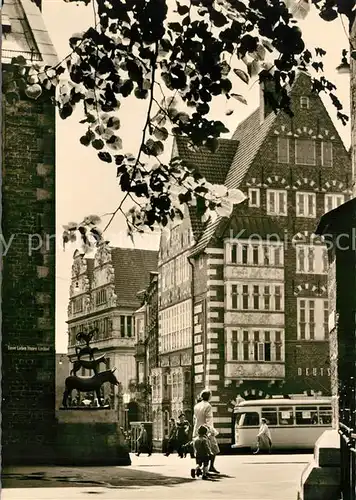 AK / Ansichtskarte Bremen Deutsches Haus und Stadtmusikanten Bremen