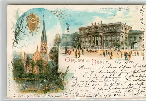 AK / Ansichtskarte Berlin Kaiser Friedrich Palais und Gedaechtniskirche Berlin