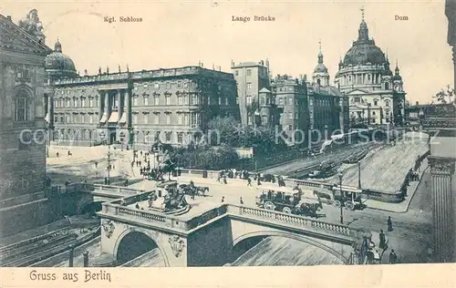 AK / Ansichtskarte Berlin Lange Bruecke Berliner Dom Schloss Spree Berlin