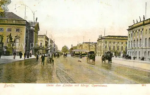 AK / Ansichtskarte Berlin Unter den Linden Opernhaus Berlin