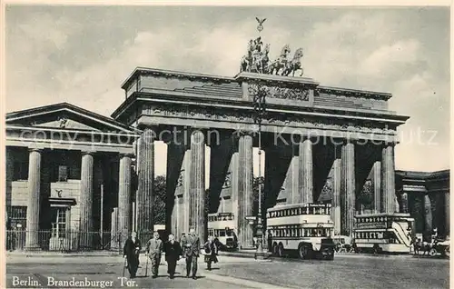 AK / Ansichtskarte Berlin Brandenburger Tor Doppelstockbus Berlin