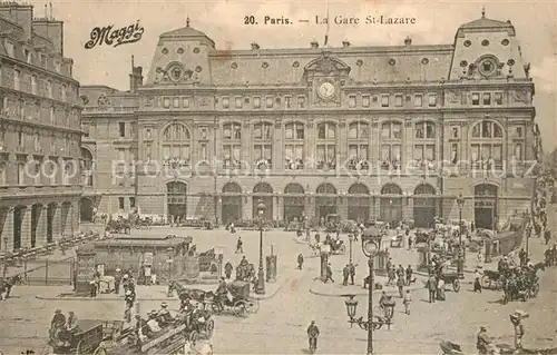 AK / Ansichtskarte Paris Gare Saint Lazare Paris