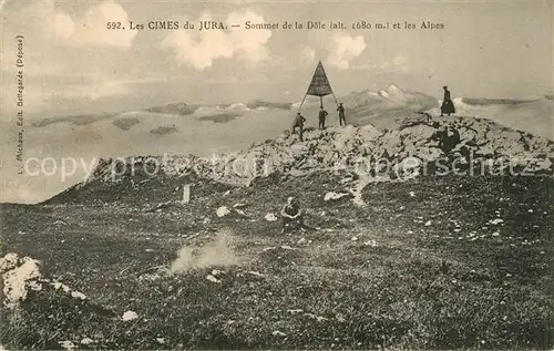 AK / Ansichtskarte Jura_Region Les Cimes du Jura Sommet de la Dole et les Alpes Jura Region