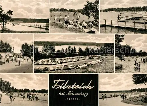 AK / Ansichtskarte Schneeberg_Erzgebirge Panorama Filzteich Schneeberg Erzgebirge