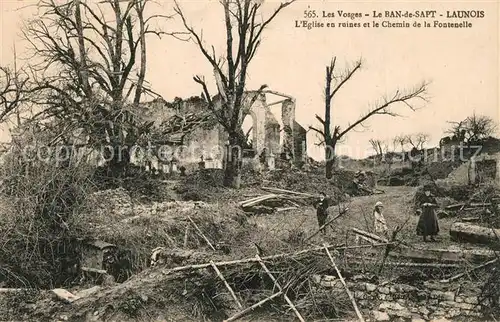 AK / Ansichtskarte Ban de Sapt Launois Eglise en ruines le Chemin de la Fontenelle  Ban de Sapt