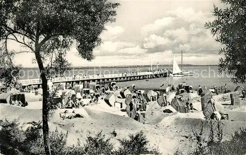 AK / Ansichtskarte Timmendorfer_Strand Partie an der Landungsbruecke Timmendorfer_Strand