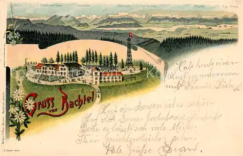 AK / Ansichtskarte Bachtel_Kulm Bergpanorama Gasthaus Bachtel Kulm