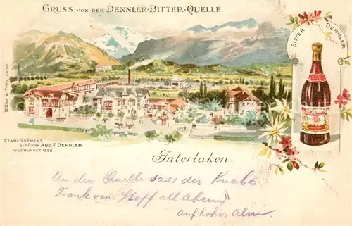 AK / Ansichtskarte Interlaken_BE Dennler Bitter Quelle Interlaken_BE