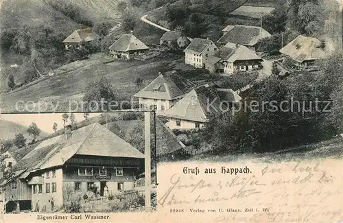 AK / Ansichtskarte Happach_Haeg Ehrsberg Panorama Eigentuemer Carl Wassmer Happach Haeg Ehrsberg