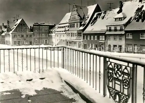 AK / Ansichtskarte Colditz Marktplatz im Winter Colditz