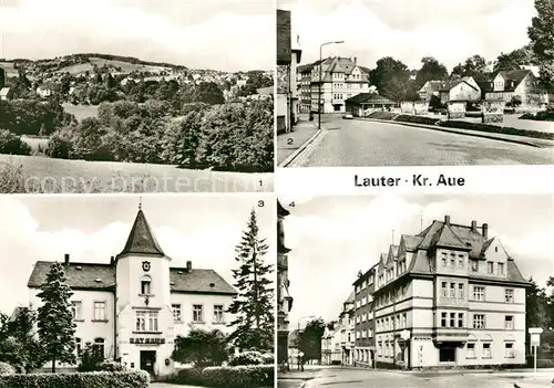 AK / Ansichtskarte Lauter_Schwarzenberg_Erzgebirge uebersicht Markt Rathaus Lauter_Schwarzenberg