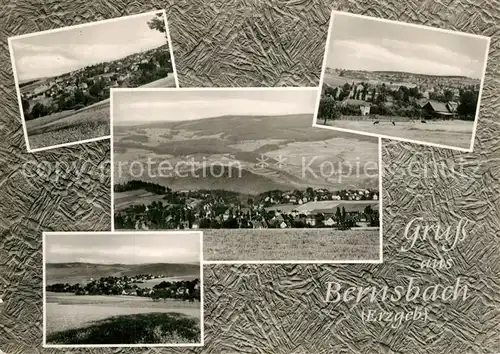 AK / Ansichtskarte Bernsbach Gesamtansicht Landschaftspanorama Bernsbach