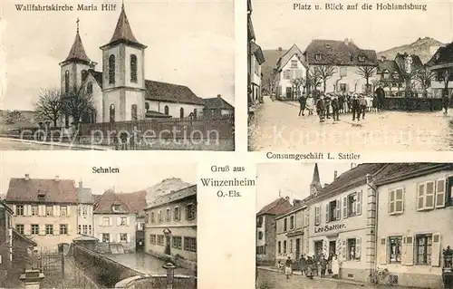 AK / Ansichtskarte Wintzenheim_Winzenheim_Elsass Maria Hilf Hohlandsburg Schule  