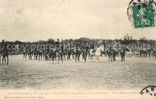 AK / Ansichtskarte Militaria_Frankreich Revue de Printemps 1907 General Pau  Militaria Frankreich