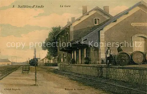 AK / Ansichtskarte Salleles d_Aude La Gare Salleles d_Aude