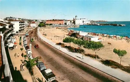 AK / Ansichtskarte Frejus Boulevard Plage et au fond Saint Raphael Cote d Azur Frejus