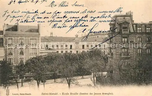 AK / Ansichtskarte Saint Mande_Val de Marne Ecole Braille Institut des Jeunes Aveugles Saint Mande Val de Marne