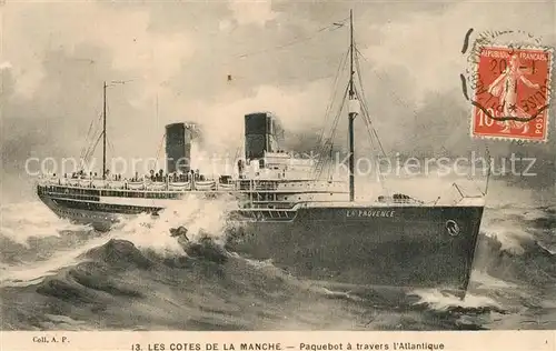 AK / Ansichtskarte Dampfer_Oceanliner La Provence Cotes de la Manche  