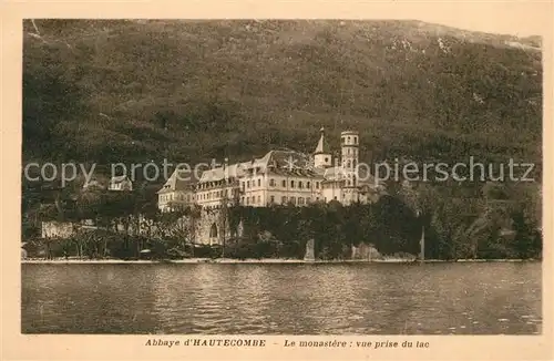 AK / Ansichtskarte Hautecombe Abbaye Monastere vue prise du Lac du Bourget Kloster Hautecombe