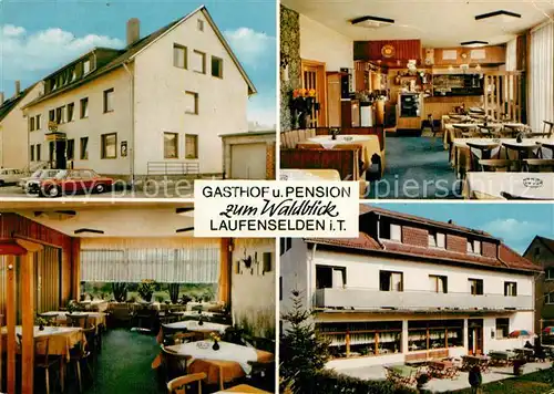 AK / Ansichtskarte Laufenselden Gasthof Pension zum Waldblick Gastraeume Laufenselden