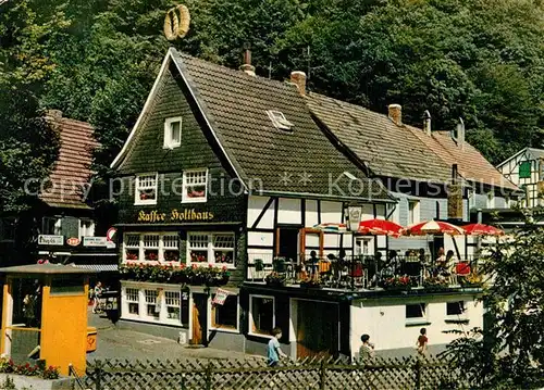 AK / Ansichtskarte Burg_Wupper Cafe Holthaus  Burg Wupper