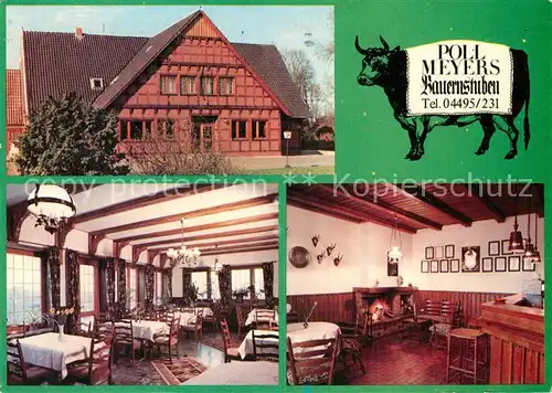 AK / Ansichtskarte Friesoythe Pollmeyers Bauernstuben Restaurant Kamin Friesoythe