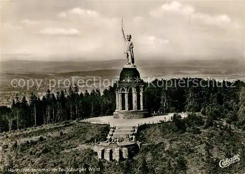 AK / Ansichtskarte Detmold Hermannsdenkmal im Teutoburger Wald Fliegeraufnahme Detmold