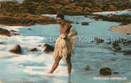 AK / Ansichtskarte Hawaii_US State Hawaiian Fisherman 