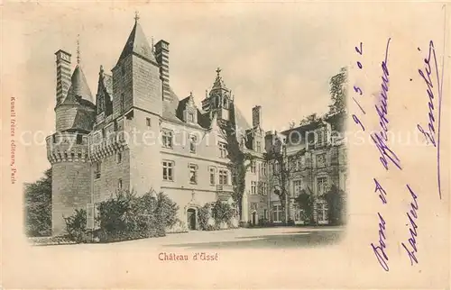 AK / Ansichtskarte Usse_Rigny Chateau d Usse Usse_Rigny